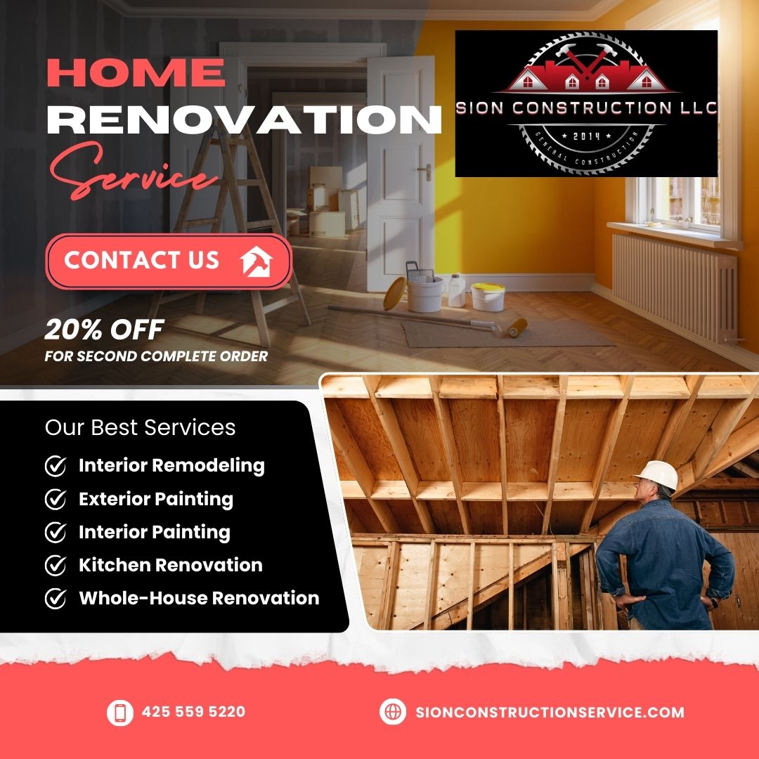 Blue and Black Grunge Home Renovation and Improvement Service Sale Instagram Post
